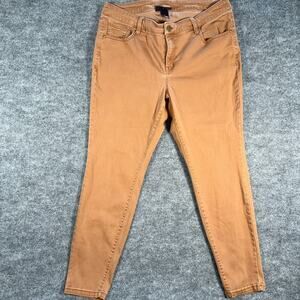 Lane Bryant Skinny Jeans Women’s 16 Brown Stretch Mid Rise Ankle Length